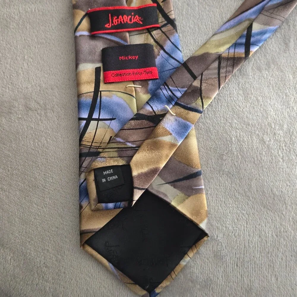 Jerry J Garcia Necktie Tie Mickey Limited Edition Collection Fifty-two Silk